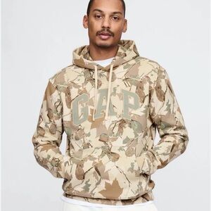 GAP Men's Camo Hoodie in Tan, Beige & Olive